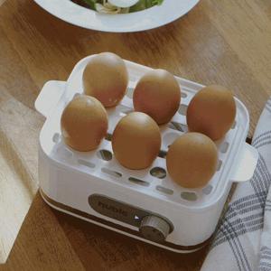 ★스마트타이머★ 휴빅 타이머 반숙 달걀 계란찜기 멀티 전기찜기 에그쿠커 화이트