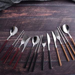 퀴드노비 커트러리 디너 4인 수저 세트_숟가락 젓가락 포크 나이프 세트_집들이 선물