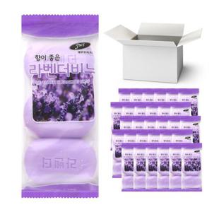 향이 좋은 라벤더비누 90g 1박스 (3개입x30개) /업소용 단단한 알뜰비누