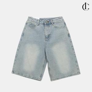 엘케이트 여성 청반바지 여름 데님 버뮤다 팬츠 와이드진 통넓은 바지 LNNP015