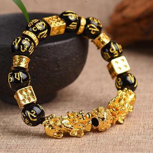 [지와이] 비휴 염주 주사위 팔찌 흑요석 금전운 재물 소망 사업운 상승 여자 남자 행운 액막이