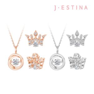 (앱10%할인,앱10%적립)[제이에스티나]25FW 이터니티 미오엘로 실버 목걸이 팬던트 SET