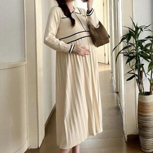 오르모 임산부 니트 원피스 출근복 하객룩 빅사이즈