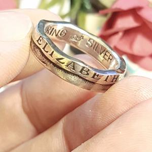 동전반지 / 행운의 동전반지 영국엘리자베스 은반지