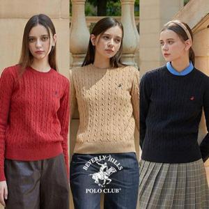 [비버리힐스폴로클럽]비버리힐즈폴로클럽 남녀 울블렌디드 케이블니트 3종 set