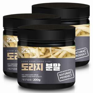 [조은약초] 국산 도라지 분말 200g x 3통구성 (총 600g)