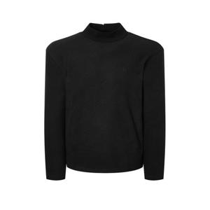 헤지스 골프 블랙 남성 자카드조직 긴팔 목 폴라 티셔츠  (HUTS5D715BK)