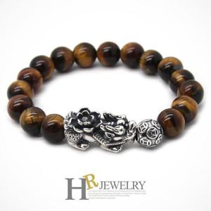 [호림쥬얼리]실버92.5/재물부적/히트/예쁜(HR)실버 비휴 10mm 호안석 팔찌