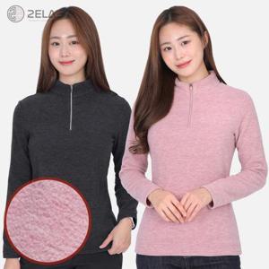 투엘라 여성 올데이 겨울 양기모 아웃도어 긴팔 집업 티셔츠(W6WT15)