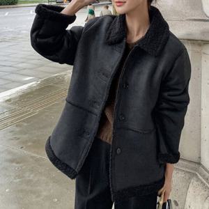 [블랙퀸] 레트로 메라드 패치 스웨이드 자켓 blk004335