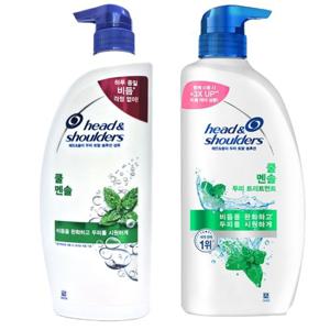 헤드앤숄더 850ml 쿨멘솔 샴푸x1개+쿨멘솔 트리트먼트x1개 비듬샴푸 손상모발 두피진정