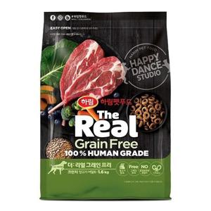 [하림펫푸드] 더리얼 그레인프리 크런치 양고기 어덜트 1.6kg(유통기한:26.02.25)