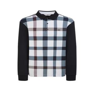 닥스 골프 남성 블랙 체크 긴팔폴로티셔츠  (WGTS5A902BK)