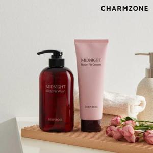 [참존][본사직영] 미드나이트 바디핏 2종세트(바디워시+바디크림) / 딥로즈 (25년12월까지)