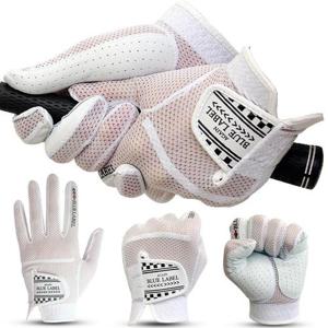 [홈앤] 블루라벨 에어메쉬 반양피 여름 골프장갑 쿨스킨 여성 양손 자외선차단 필드용