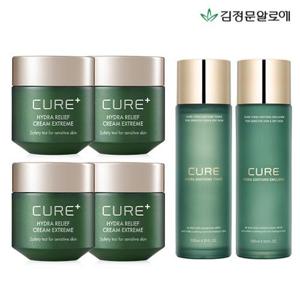 [기본] 김정문알로에 큐어크림4X 익스트림 기초세트 기본구성(4종+기초1세트)