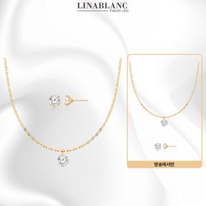 [리나블랑] 14K 스텔라 목걸이 + 귀걸이 2종 세트
