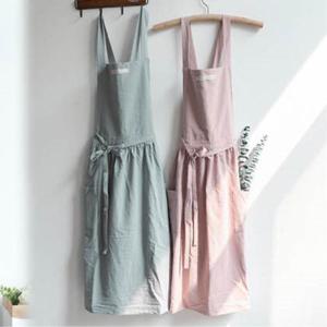 주방소품 유럽풍 린넨 앞치마 주머니앞치마 2포켓 면앞치마