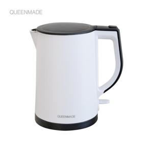 퀸메이드 이중 스테인레스 전기포트 커피포트 무선 전기주전자 1.5L