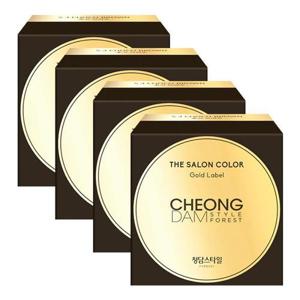 청담스타일 포레스트 더 살롱 컬러 골드라벨 염색약 초코브라운X4개/새치
