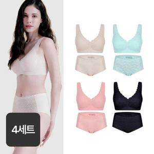 앤왁스 꿈의브라 팬티 톤업 레이스 런닝형 4세트