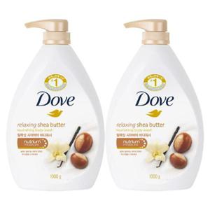 도브 릴랙싱 쉐어버터 바디워시 1L X 2개