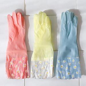 카밀리아 데이지 고무장갑 미끄럼방지 니트릴 라텍스 양손세트 3켤레