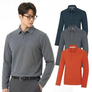 [콜핑]콜핑 남성 기모 스트레치 캐주얼 등산 긴팔 카라 티셔츠 KSC437VT0M