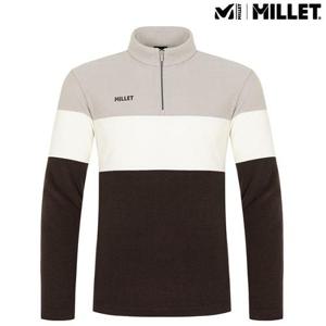 [밀레]밀레 [ 25신상 30%특가 ] 남성겨울 기모티셔츠 써말 배색형 반집업 티셔츠_MLUWT272I_US