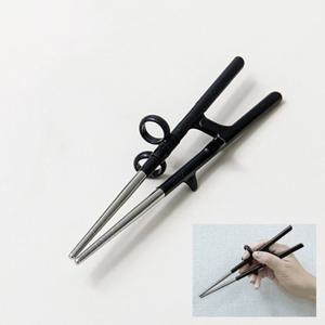 에디슨 성인용 스텐 교정용 젓가락 오른손 어른용 블랙