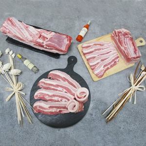 친환경 무항생제 돼지고기 초록한돈 삼겹살 2kg (500g 4팩)