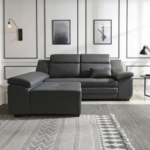 [삼익가구] 윌리엄 천연소가죽 3인용 소파(카우치형 스툴포함)