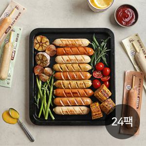 [다신샵] 닭신 닭가슴살 소시지 6종 24팩 / 국내산 닭가슴살