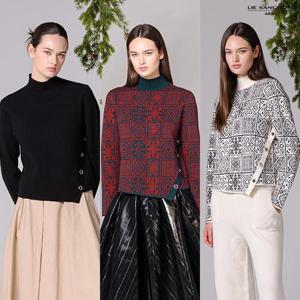 [이상봉에디션]이상봉 에디션 25FW 여성 언발란스 엣지 포인트 니트 1종