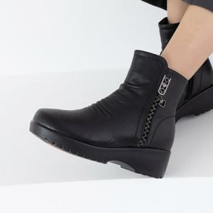 제이슈 / 제이슈 기모안감 완다 큐빅 통굽 앵클부츠 5.5cm