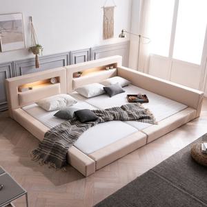 착불/ LED 저상형 패밀리침대 Q+SS 매트포함 YSBM1914