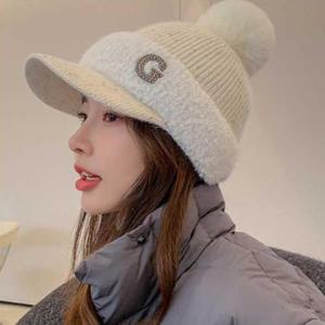 [짝꿍닷컴]여성니트 썬캡 골프 털모자 챙모자 방울캡 SLT-DS11