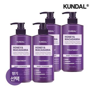 쿤달 허니 앤 마카다미아 단백질 트리트먼트 500ml x4개 향 24종 택1