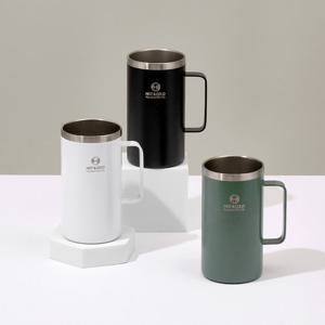 스텐 보온보냉 손잡이 머그컵 670ml 3color