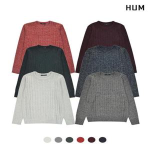 [HUM][HUM]유니) 캐시아크릴 트위드케이블 니트(H171H902A)