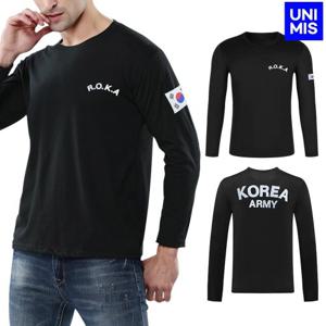 ★2장세트★ 유니미스 남녀공용 태극기 쿨론 기능성 긴팔 티셔츠 봄가을 기본템