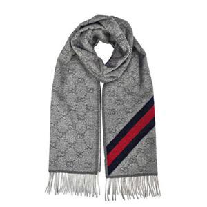 구찌 울 머플러 목도리 570603 3G200 1768 웹로고 그레이