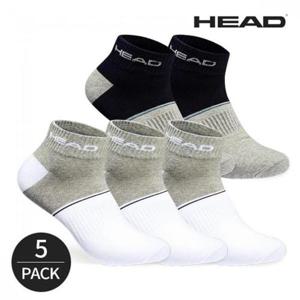 [헤드]남성 분할컬러 발목양말 5P_MX