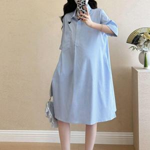 맘콩 셔츠형임부복 임부복 임산부원피스 임산부 여름 (WFI91MI)