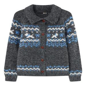 [비엔엑스]노르딕 카라 버튼 니트 가디건 (BX4CD004L0)