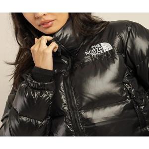 [노스페이스]눕시 크롭 여성 숏패딩 블랙 유광 자켓(해외판)