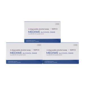 국산제조 메디위 알콜솜 일회용 알콜스왑 3박스 300매