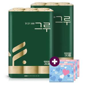 삼정 그루 오리지날 화장지 30M 30롤 2팩+여행용4개