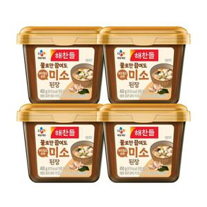 [CJ]해찬들 물로만 끓여도 부드럽고 순한 미소된장 450g x4개