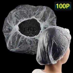 [모노무드]MNO 100P 일회용 비닐 헤어캡 일회용헤어캡 비닐헤어캡 비닐켑 헤어캡 1회용비닐헤어캡